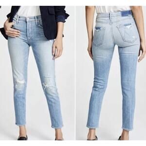 Mother Jeans Womens The Stinger Flood High As The Heavens Distressed Size 26